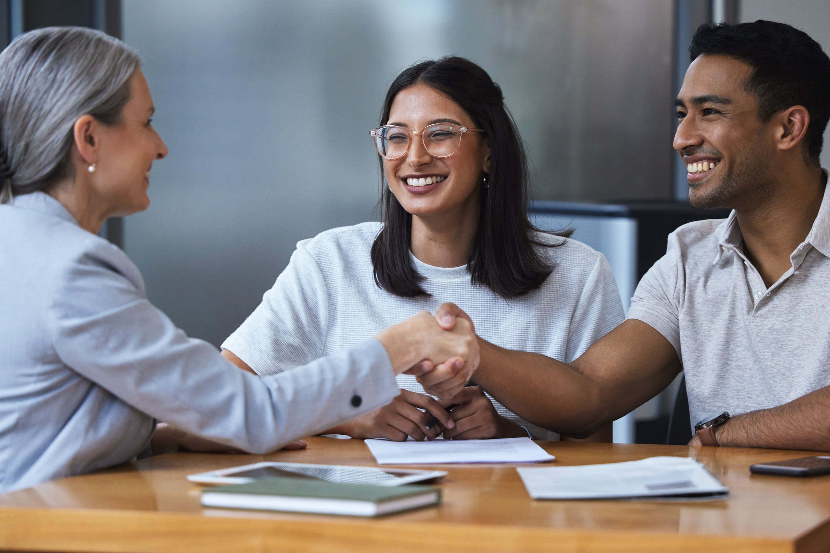 people meeting with a banker