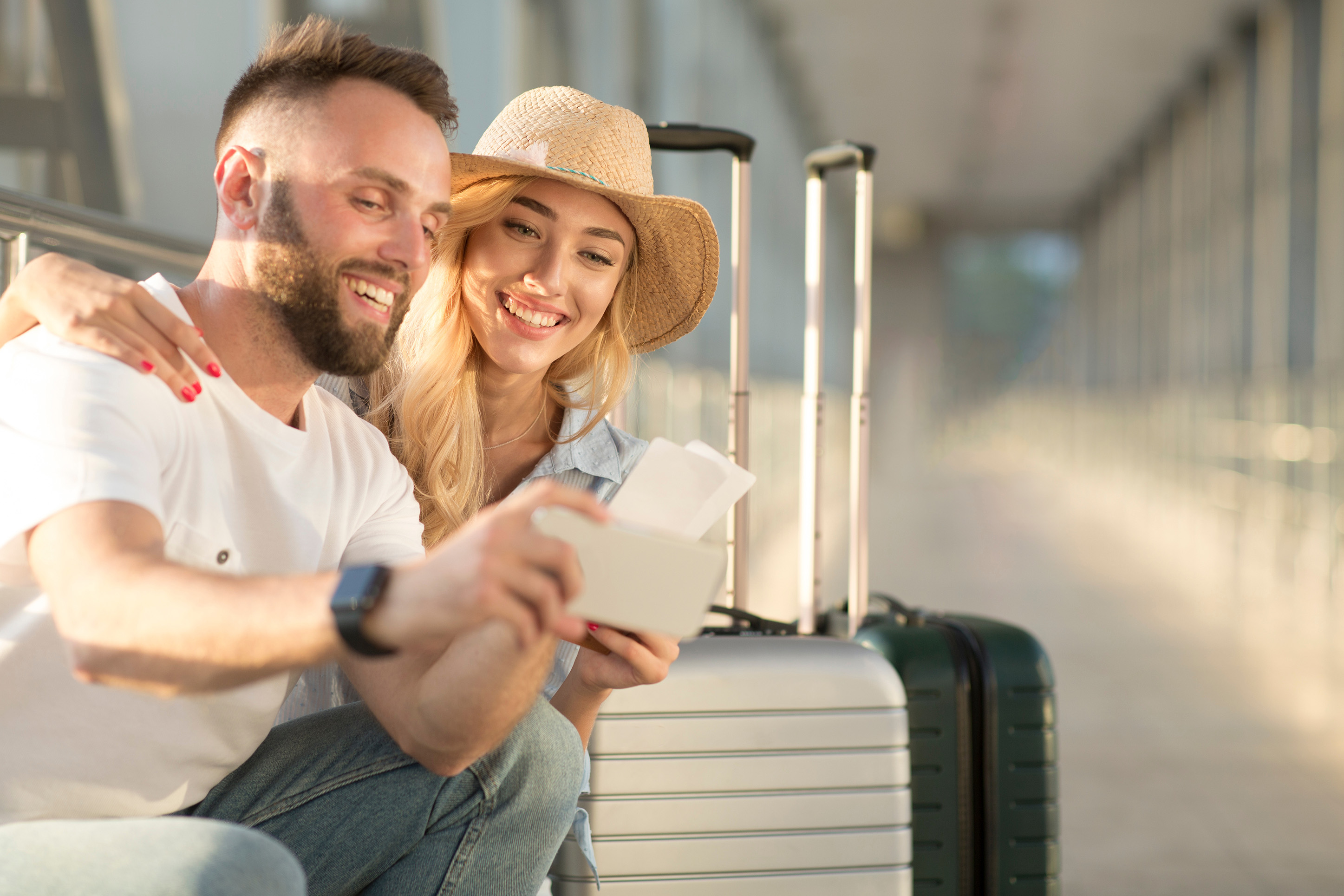 Couple traveling on vacation