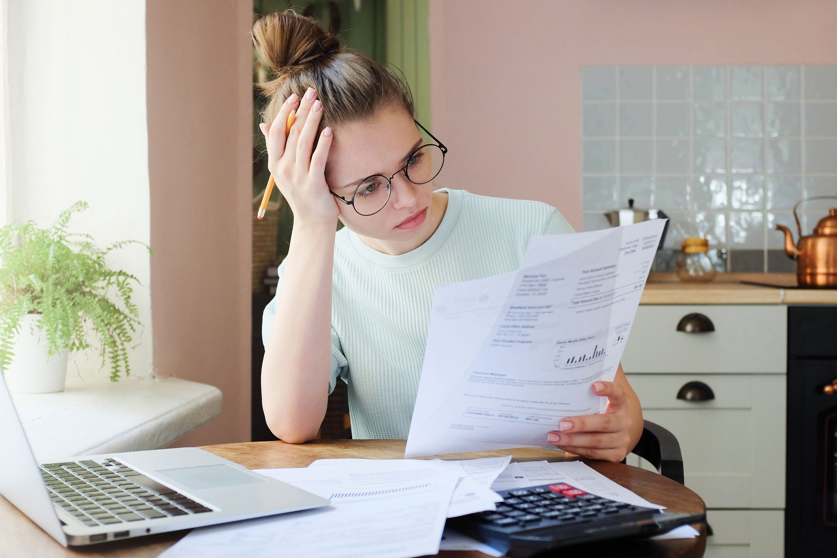Woman considering her options.