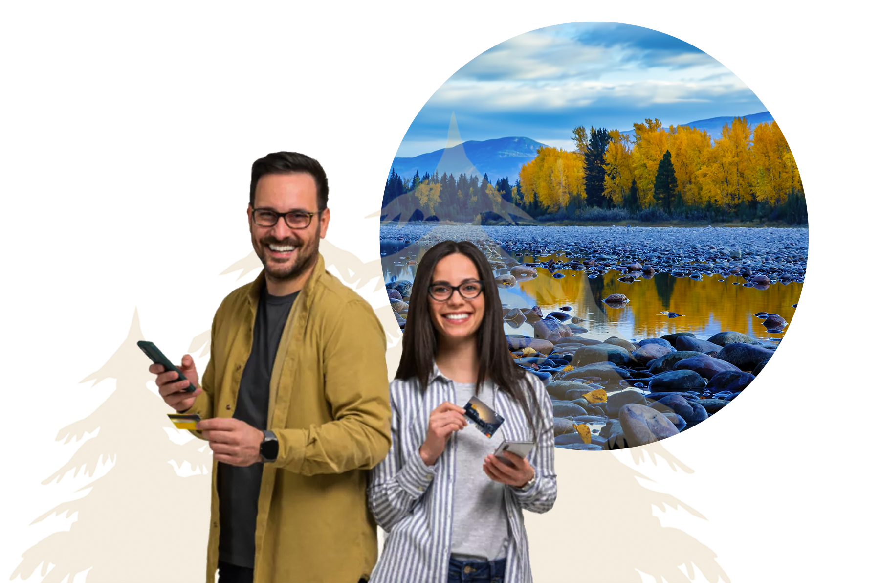 happy RMCU members checking the app