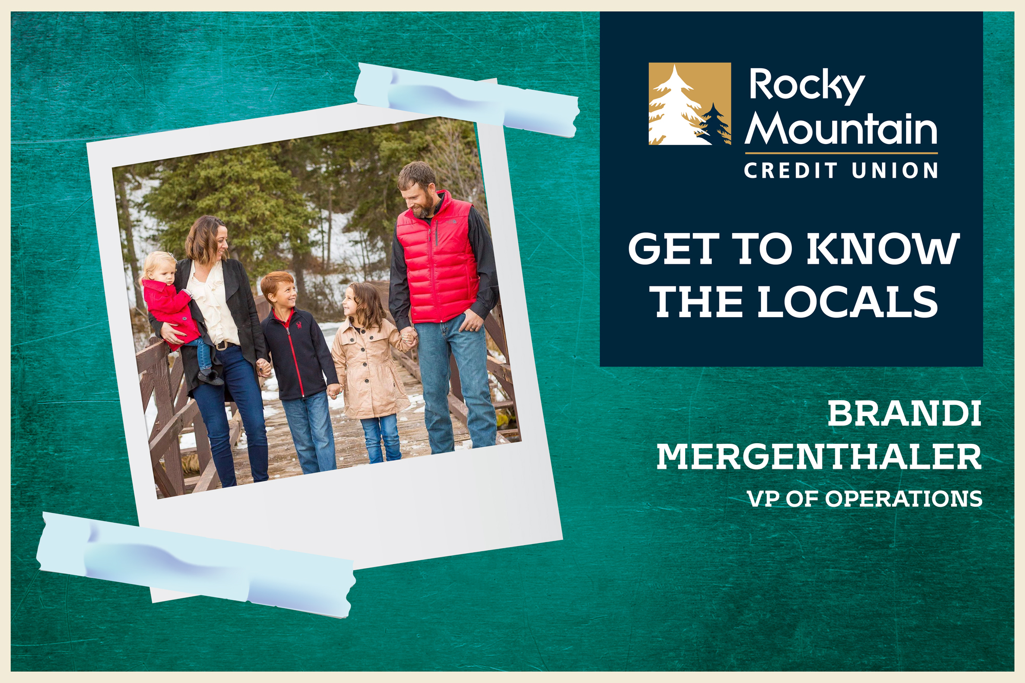 RMCU vice president of operations, Brandi Mergenthaler and her family
