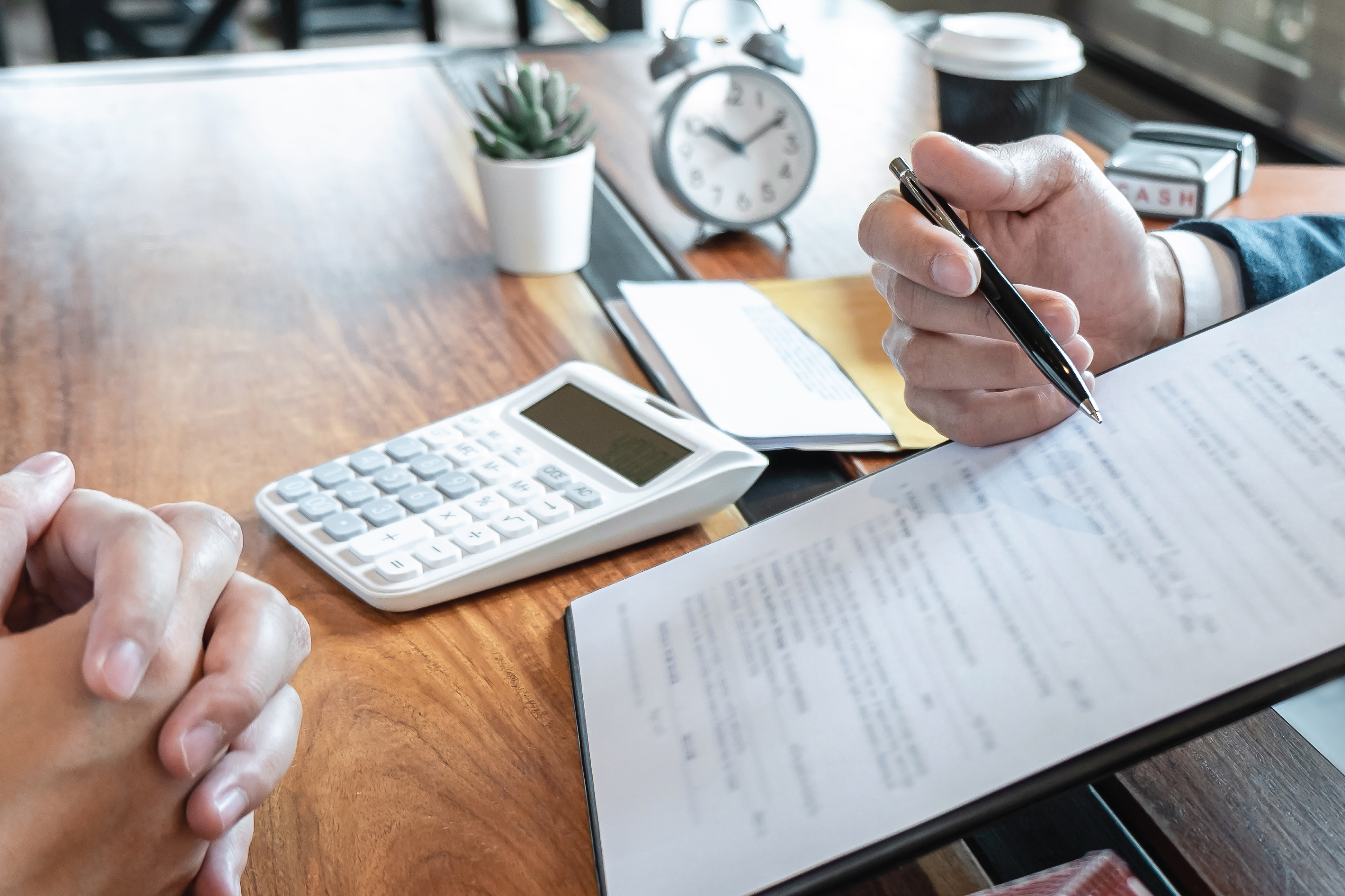 filling out a mortgage refinance application