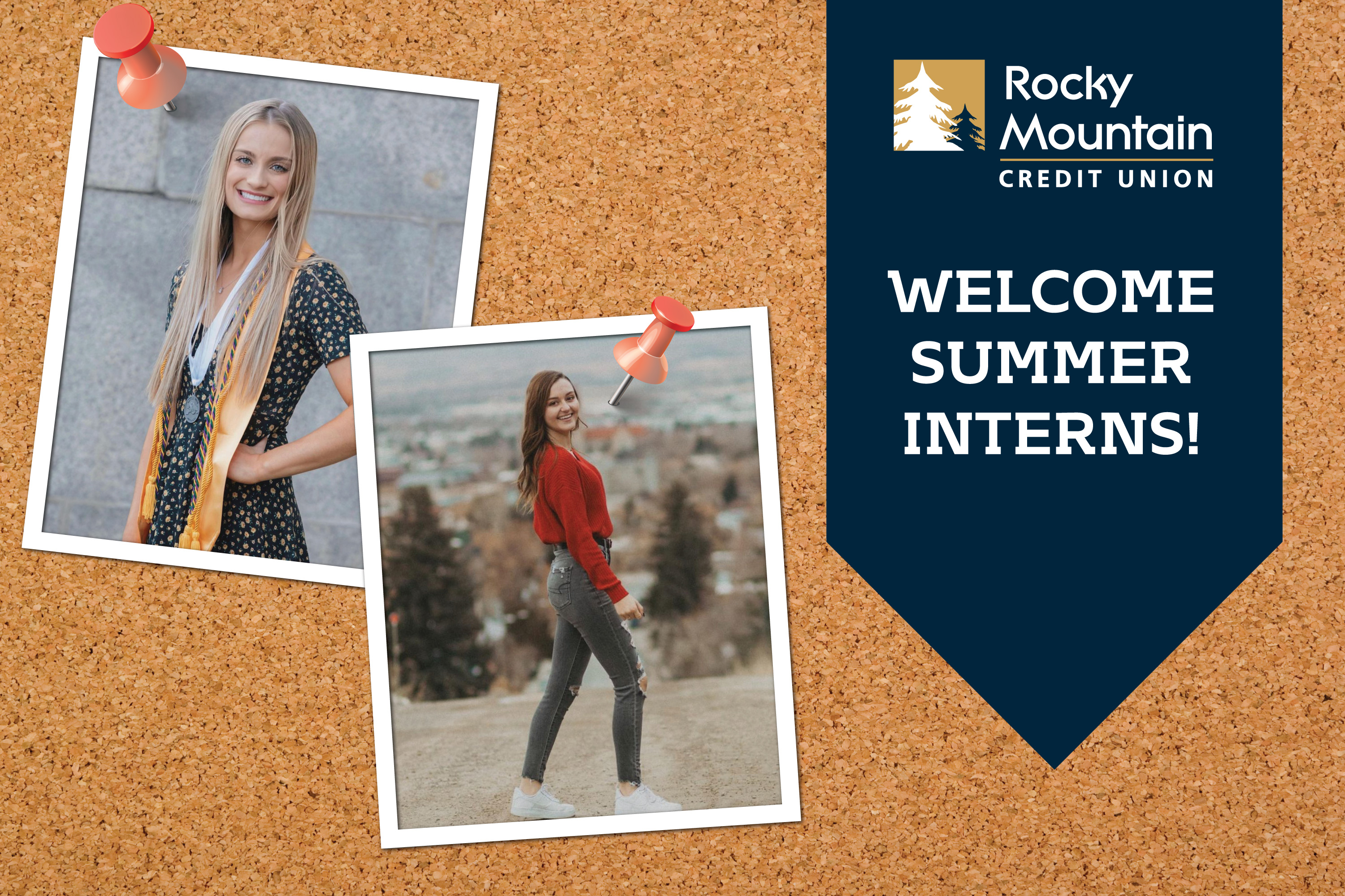 photos of rmcu's two summer interns