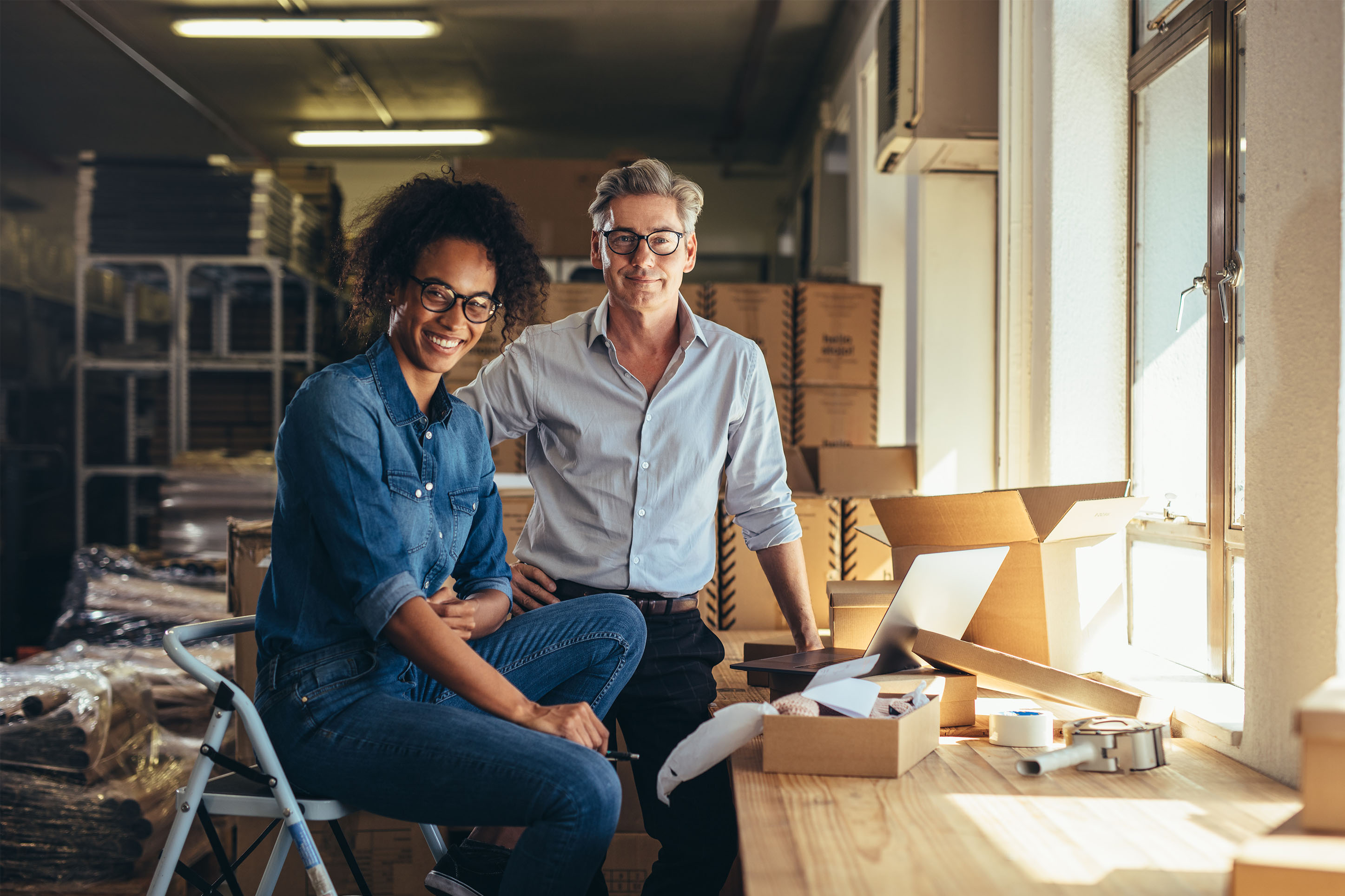 Man and woman who are starting a business. 